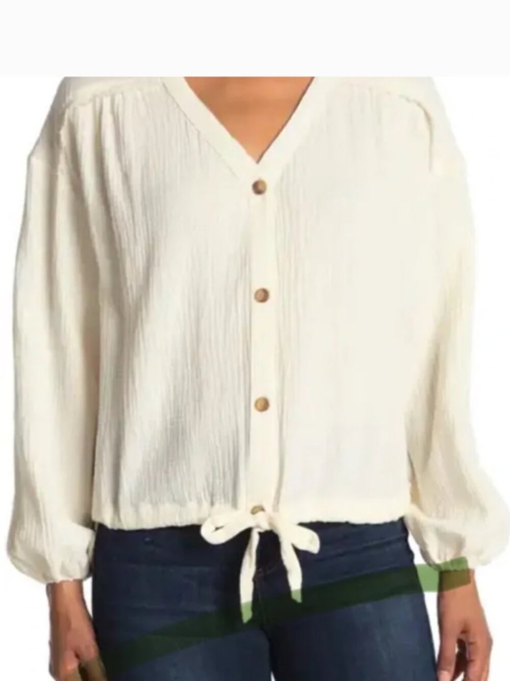 Como Vintage Nordstrom gause blouse shirt top size M